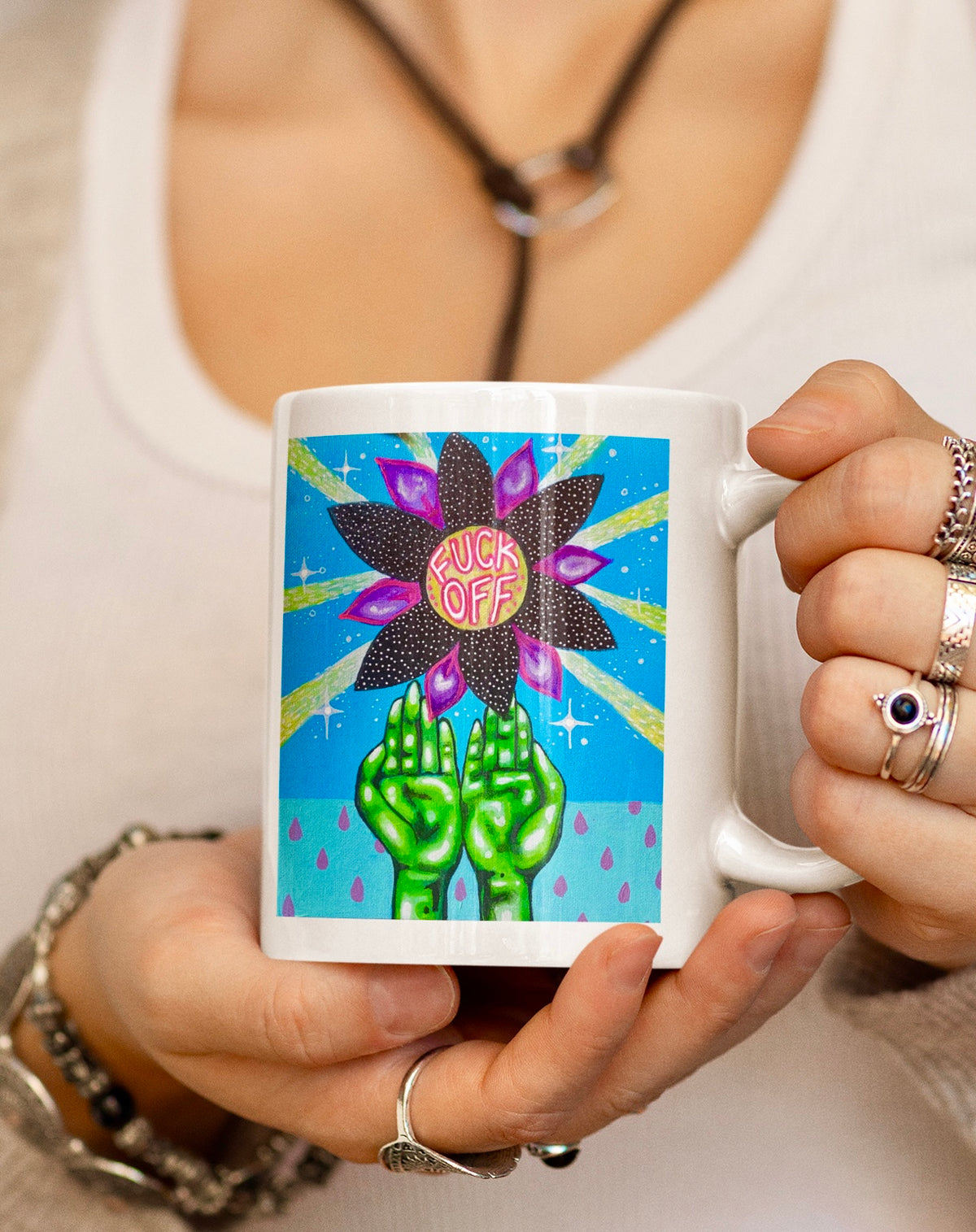 Good Morning, F Off Flower Mug