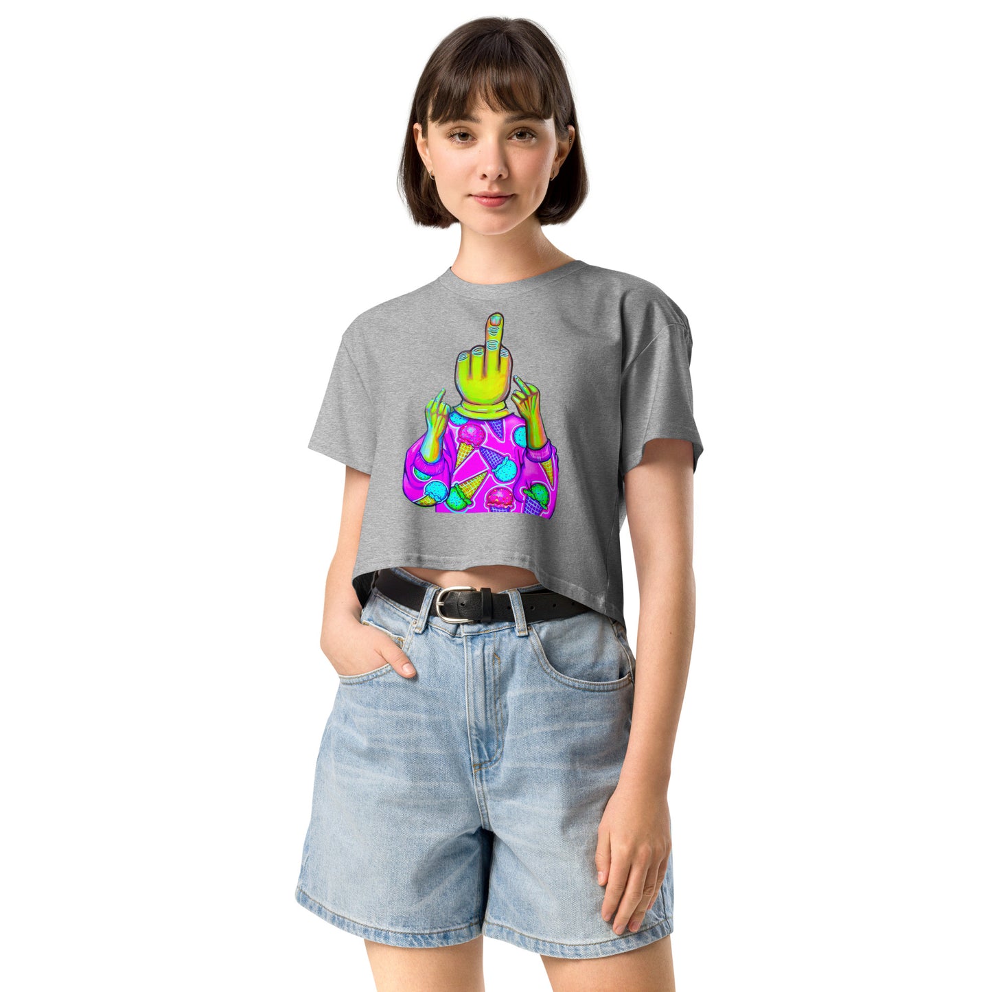F*ck Off (With Icecream) Women’s crop top