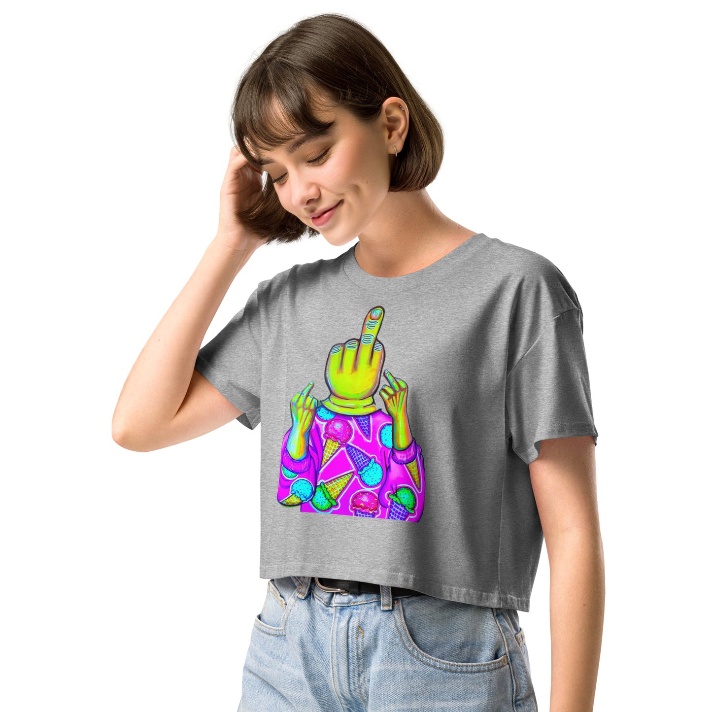 F*ck Off (With Icecream) Women’s crop top