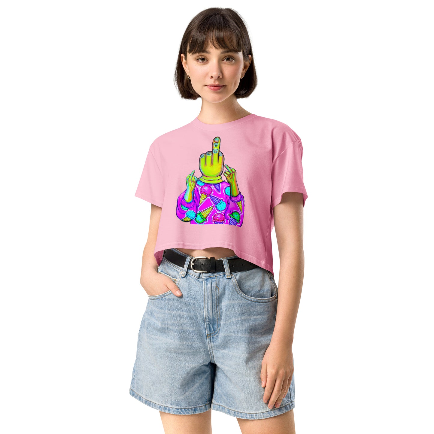 F*ck Off (With Icecream) Women’s crop top