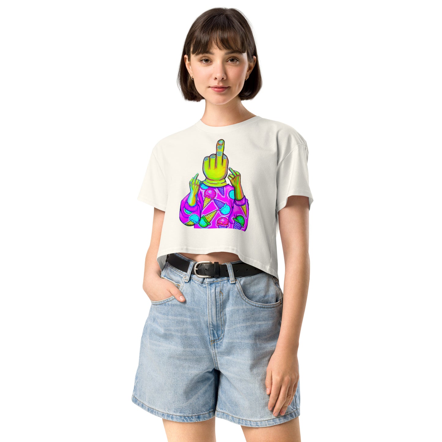 F*ck Off (With Icecream) Women’s crop top